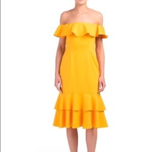 JAY GODFREY Momoa off-shoulder dress, SZ 6,